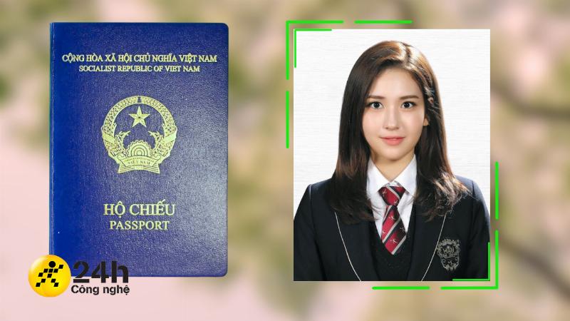 Hình ảnh ví dụ về ảnh chân dung đạt chuẩn cho thủ tục cấp lại hộ chiếu hết hạn, đảm bảo yêu cầu phông trắng và kích thước 4x6 cm