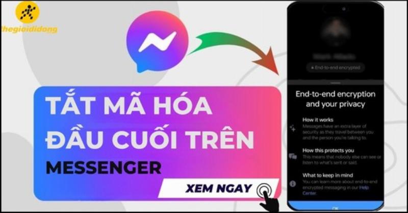 Biểu tượng và menu cách lưu trữ tin nhắn trên Messenger để tránh mất