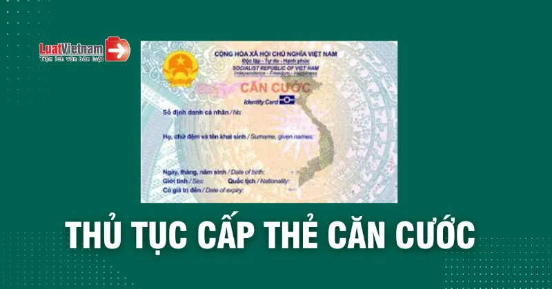 Minh họa các bước trong quy trình làm thẻ căn cước công dân gắn chip mới