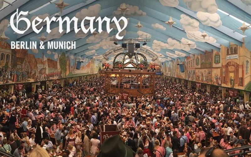 Không khí sôi động của lễ hội bia Oktoberfest ở Munich, Đức thường diễn ra vào cuối tháng 9