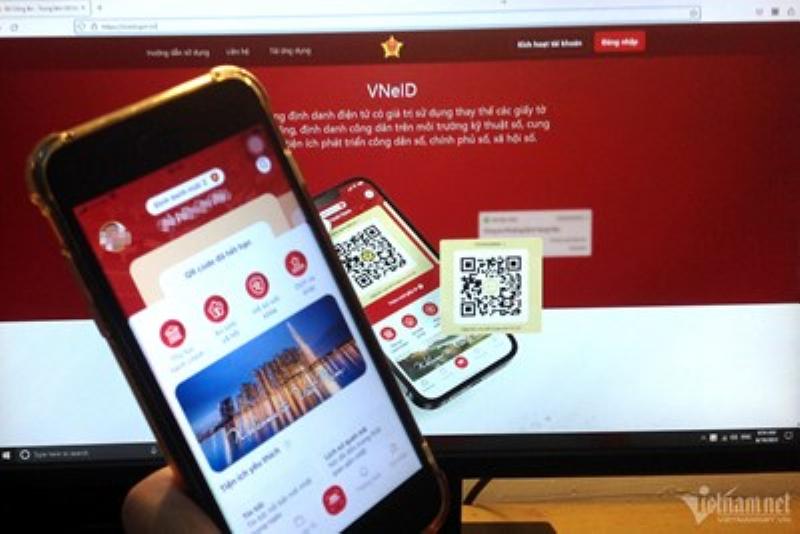 Giao diện ứng dụng VNeID trên điện thoại 