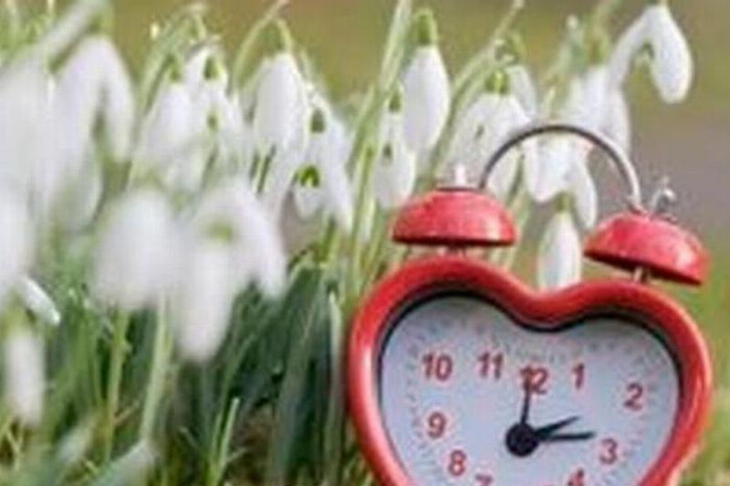 Hình ảnh mặt trời với đồng hồ, thể hiện sự thay đổi giờ trong Giờ mùa hè ở Úc