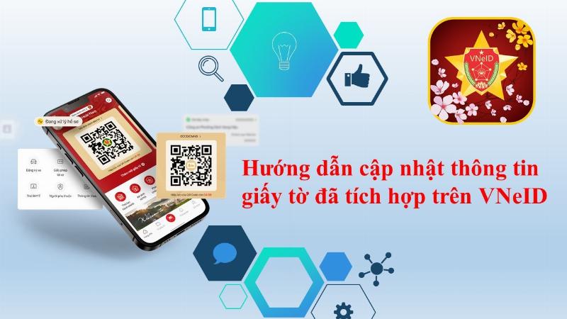 Minh họa tầm nhìn tương lai của định danh điện tử mức 2 tại Việt Nam, tích hợp nhiều loại giấy tờ và dịch vụ